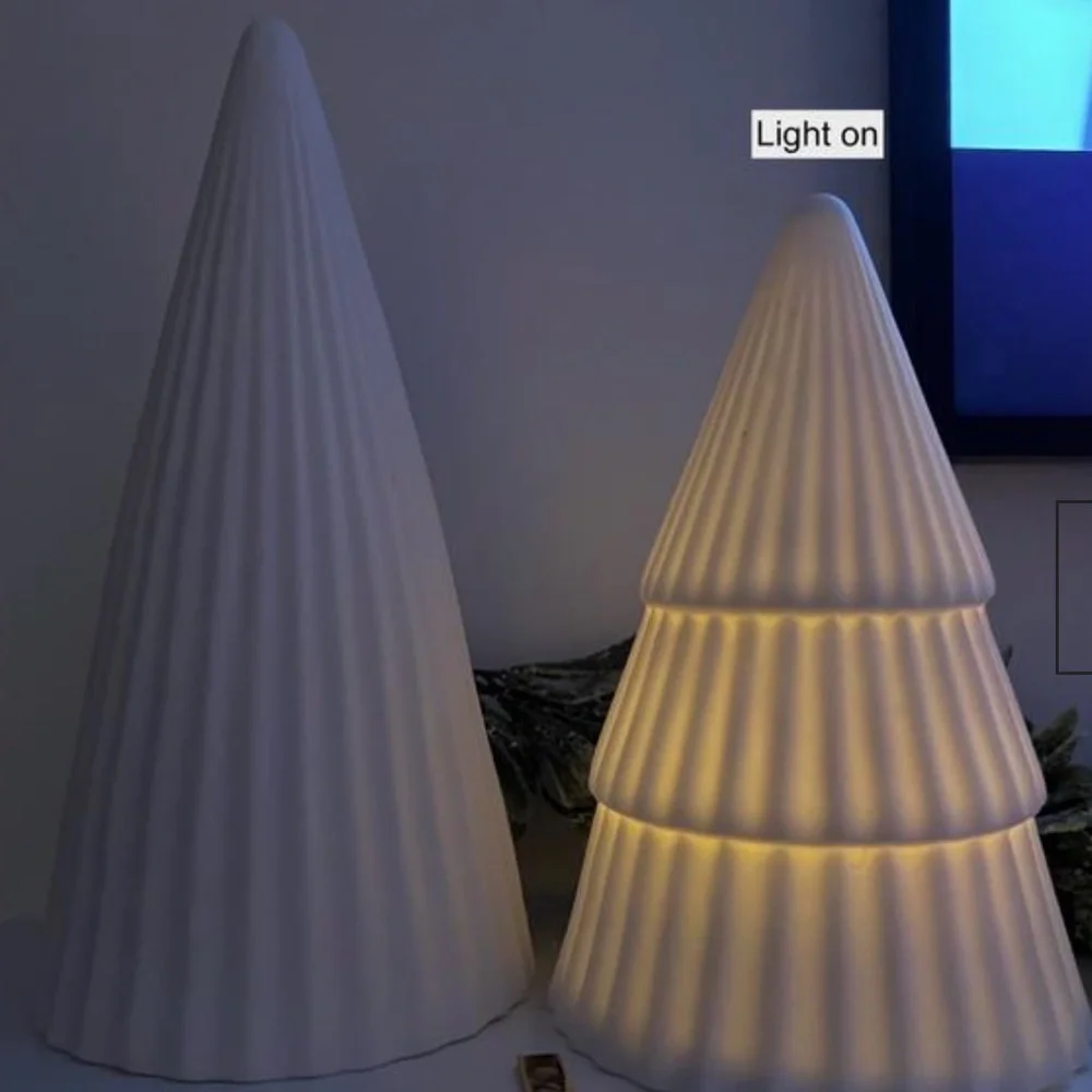 Crate&Barrel White Ceramic Holiday Tree LARGE